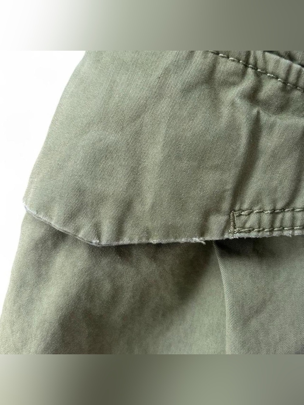 Y2K Banana Republic Olive green Military Utility Cargo Skirt Size 8 - Picture 6 of 7
